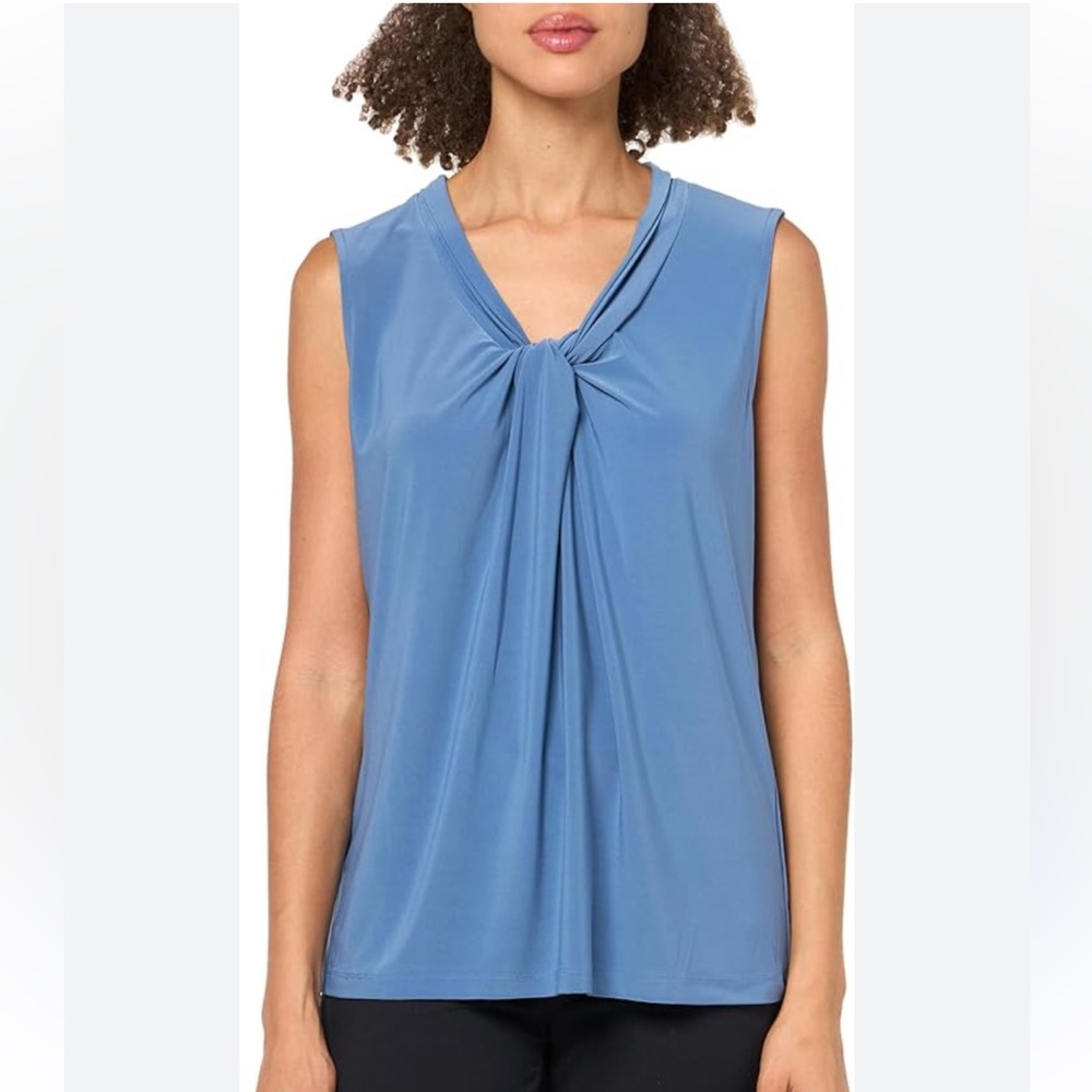 August Silk Light Blue Top